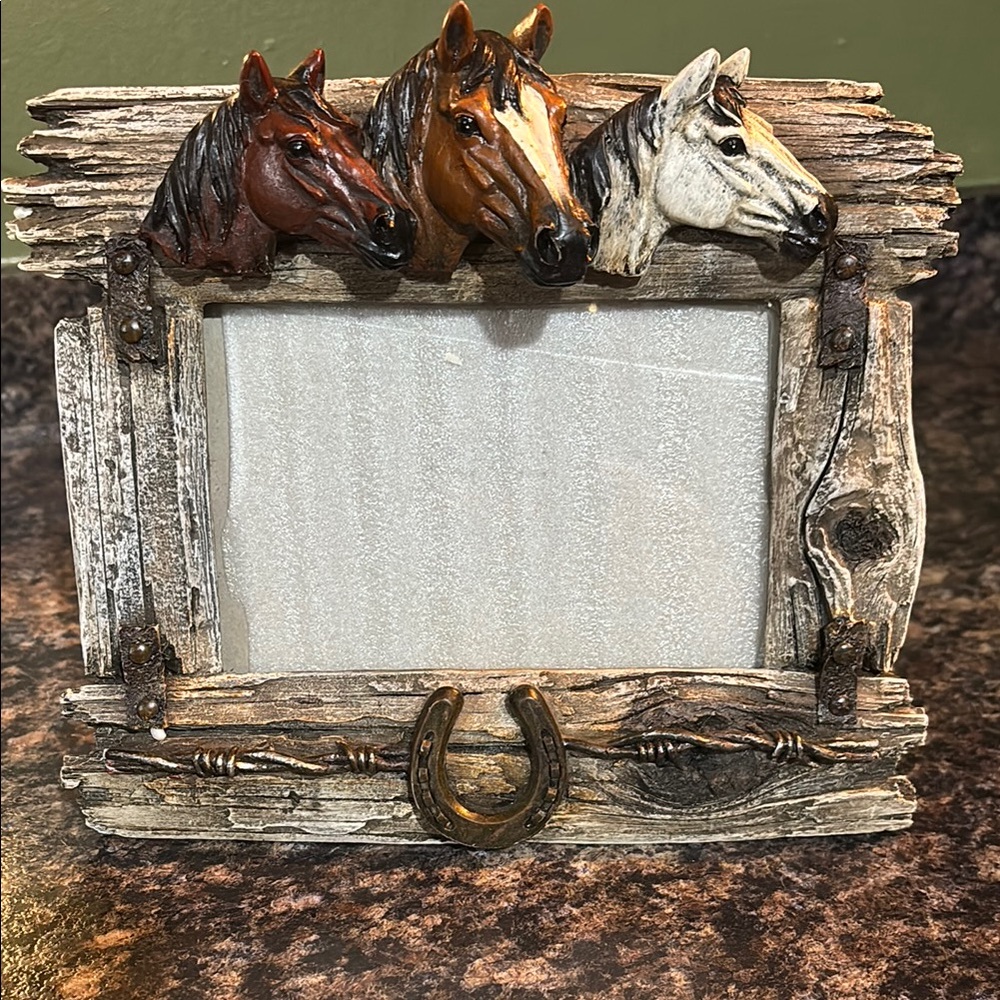 Rustic Horse-Themed Picture Frame